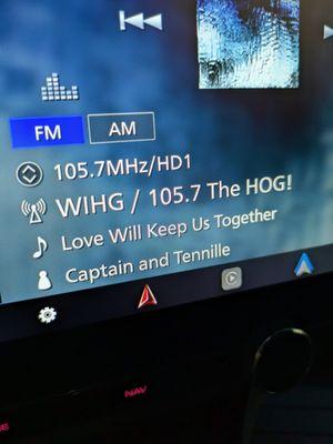 Listening to WIHG 105.7 The Hog!