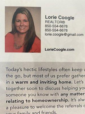 Need a realtor? Lorie Coogle is the best! XOXO