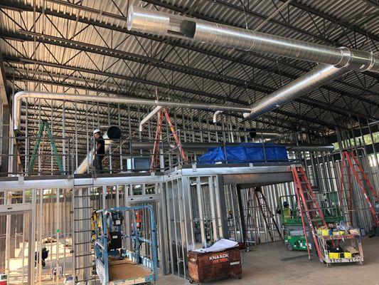 COMMERCIAL SERVICES: HVAC System Installation Project. Client: Oakdale ABC Store, Hillsborough, NC (build in process...)