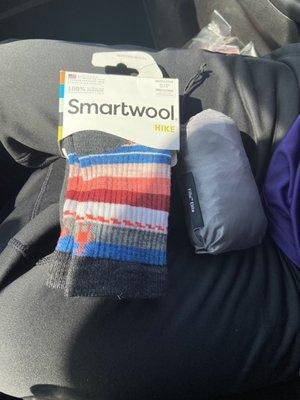 Socks and pillow purchased from the store