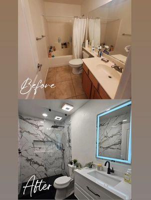 Before and After Bath Remodel