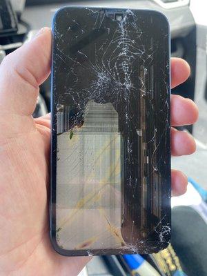 Shattered iPhone XS Screen Repair in Birmingham