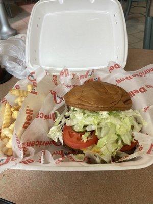 They make one of the best cheeseburger combos in Tuscaloosa . Cooked fresh to order excellent taste fries are hot .