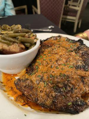 Ribeye Steak with garlic butter sauce..... perfect