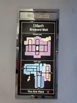 Directory map, Dillard's Broward Mall