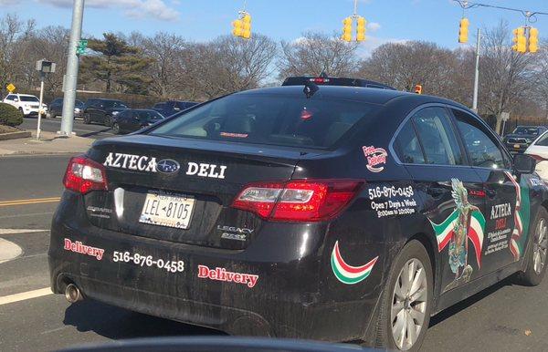 Aztec Mexican deli they deliver- see car info for phone number