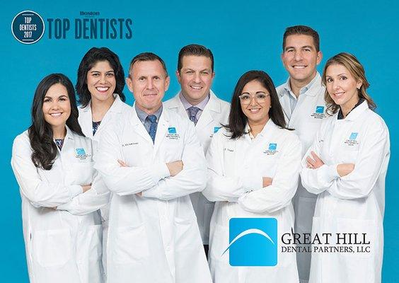 2017 Great Hill Dental Top Dentist Awards from Boston magazine