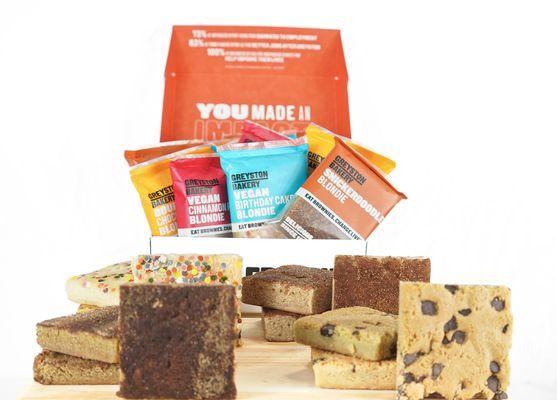 Assorted Brownies and Blondies and our 8 or 12 Piece Greyston bakery Gift Box