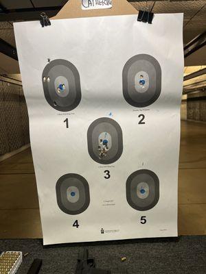 You can see groping improvement from my very first shot (target 1) to target 3!