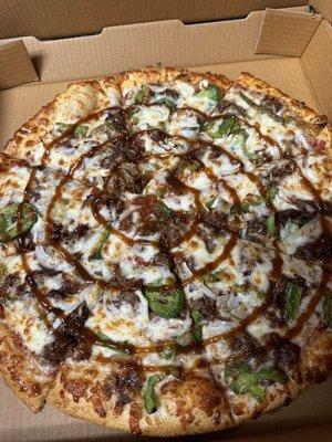 Texas bbq pizza