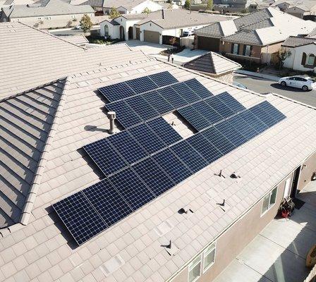 SunPower installation in Clovis, CA