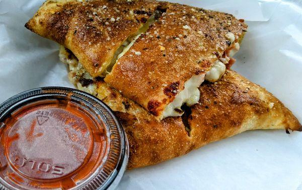 Calzone and sauce