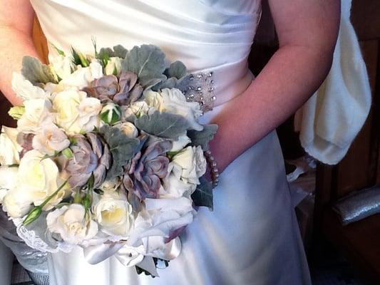 A wonderful bridal bouquet....full of romance and whimsy.