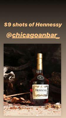 $9 shots of Hennessy