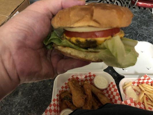 Quarter Pound Cheeseburger...very tasty.