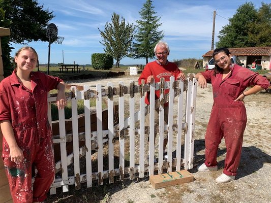 Interim gap year students renovating an historic building in France