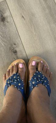 Spa pedicure and polish