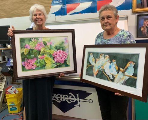 Local artists gets her artwork framed at Kidd's Frames