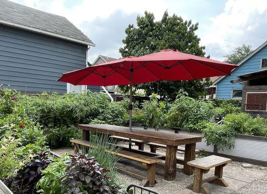 Outdoor garden seating