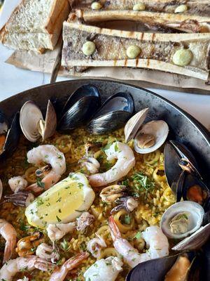 Seafood paella & BONE MARROW