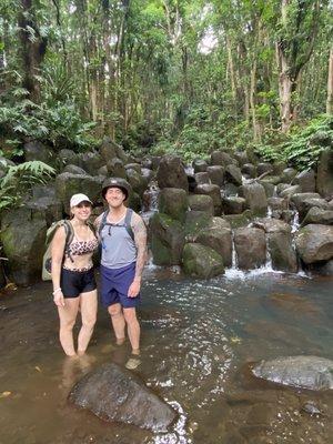 On our hike to secret falls