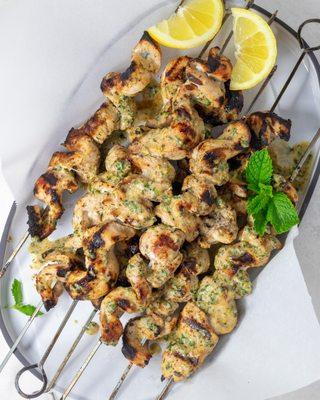 ZA'ATAR MARINATED CHICKEN SKEWERS