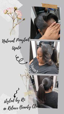 Natural ponytail