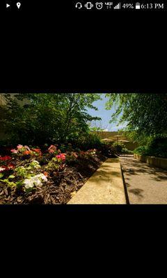 The outdoor patio is accessible during the spring and summer months.