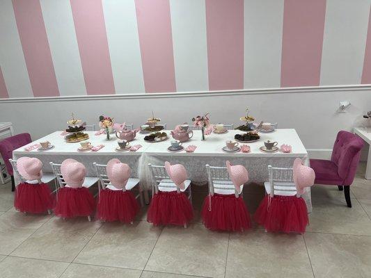 Tea party set up