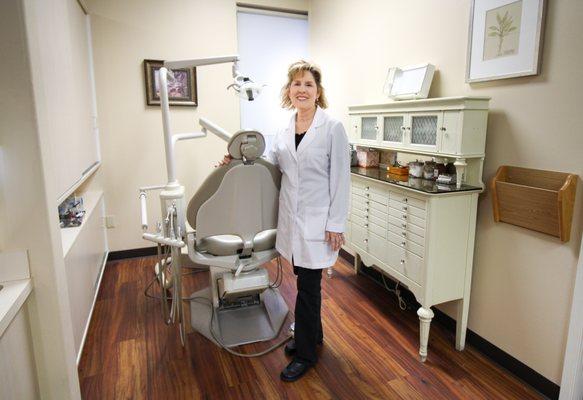 Dr Hubler with our antique 1900 Dental storage case