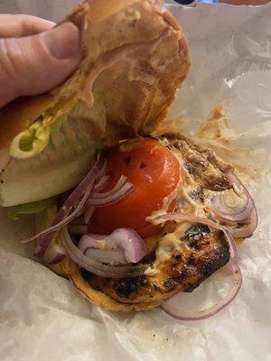 Classic Chicken Sandwich - it doesn't look too appetizing.