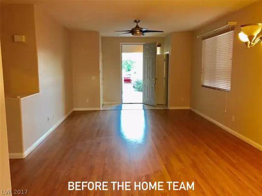 Before replacing the flooring and painting the home.