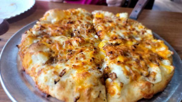 The Pierogi pizza with all the fixings!