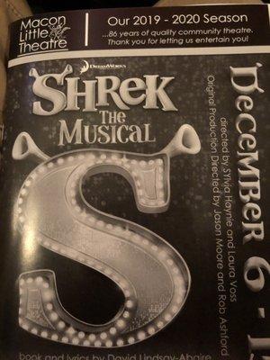 Shrek playbill