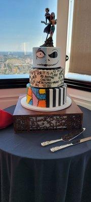 Nightmare before christmas cake done by A Sweet Design in Granada Hills