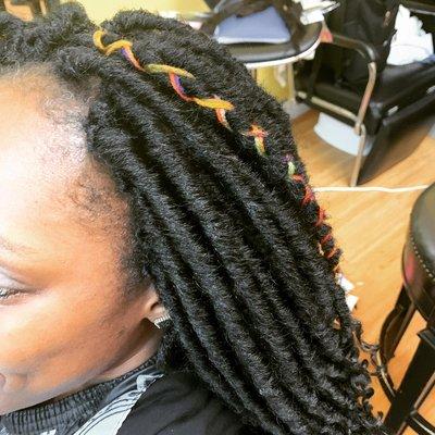 Crochet braids with faux locks $180