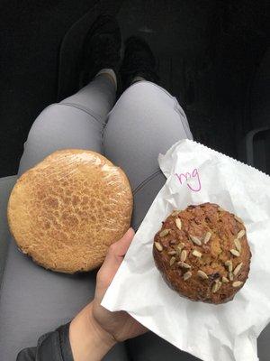 Snickerdoodle and morning glory muffin