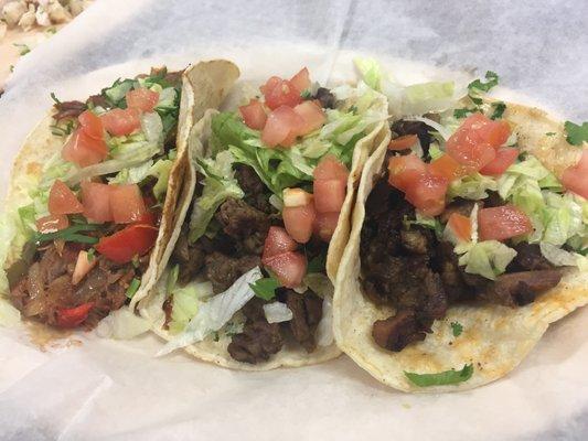 Carne Asada and Machaca tacos