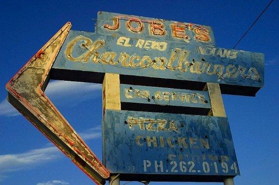 Jobe's Country Boy Drive-In original sign from 1958.