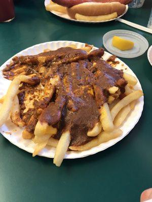 Fries with cheese and sauce!