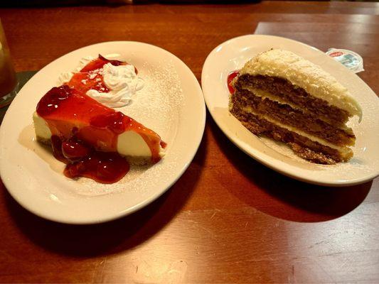 Strawberry Cheesecake and Carrot Cake