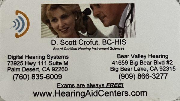 D. Scott Crofut's - Digital Hearing Systems