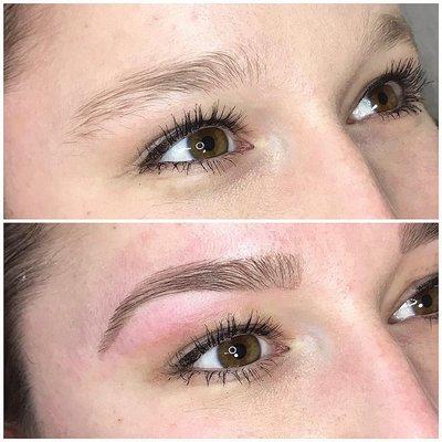 Brow shaping and brow tint one of our lovely Cero's did!