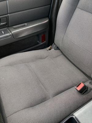 Stain removed from passenger seat