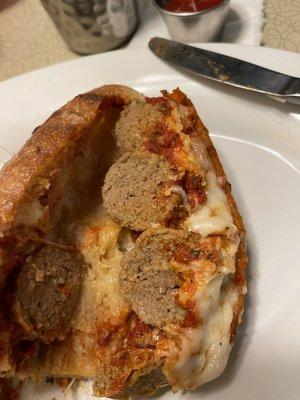 Skimping on the meatballs by cutting them in half.