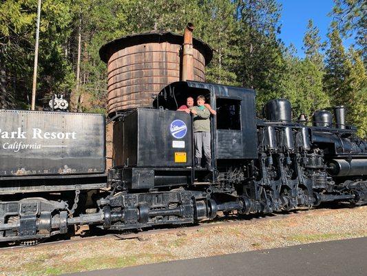 He climbed in and out of this train for hours.