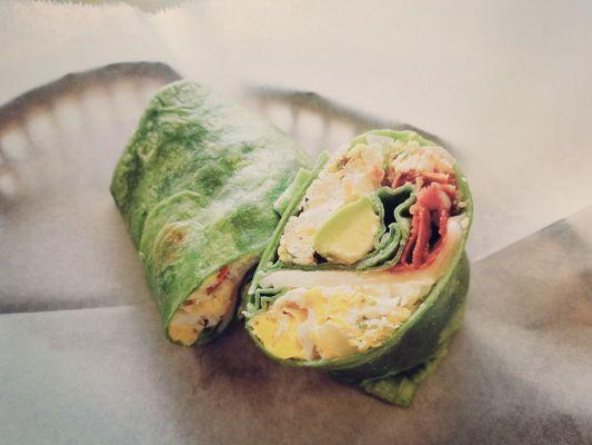 Fresh breakfast burrito comes with free a cup of coffee everyday from 7:30am to 10am.