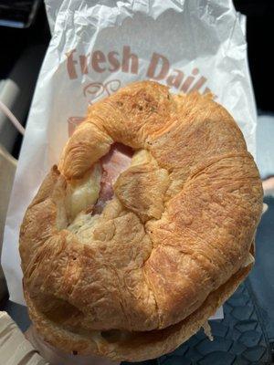 Ham and cheese croissant