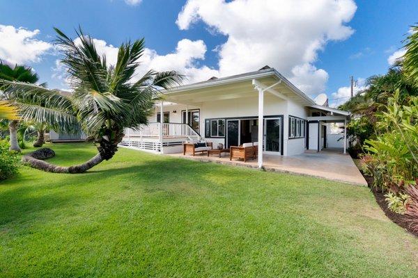 Exterior whole house paint -white with black trim