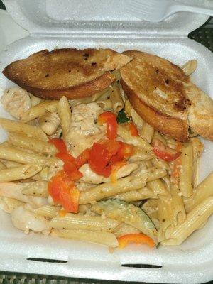 Spicy Jamaican Rasta Pasta with Shrimp and Chicken